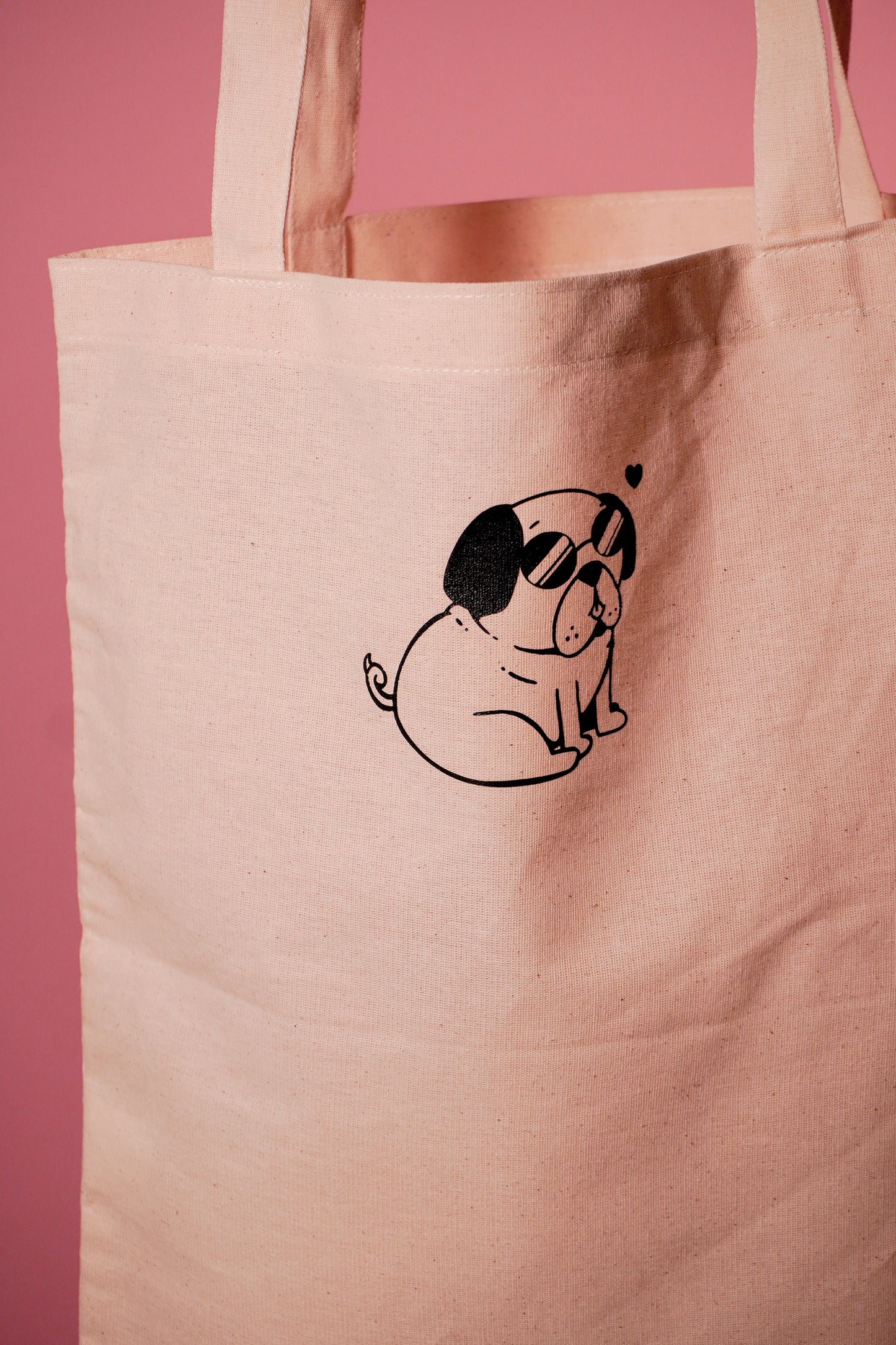 Tote bag Pug Saludando